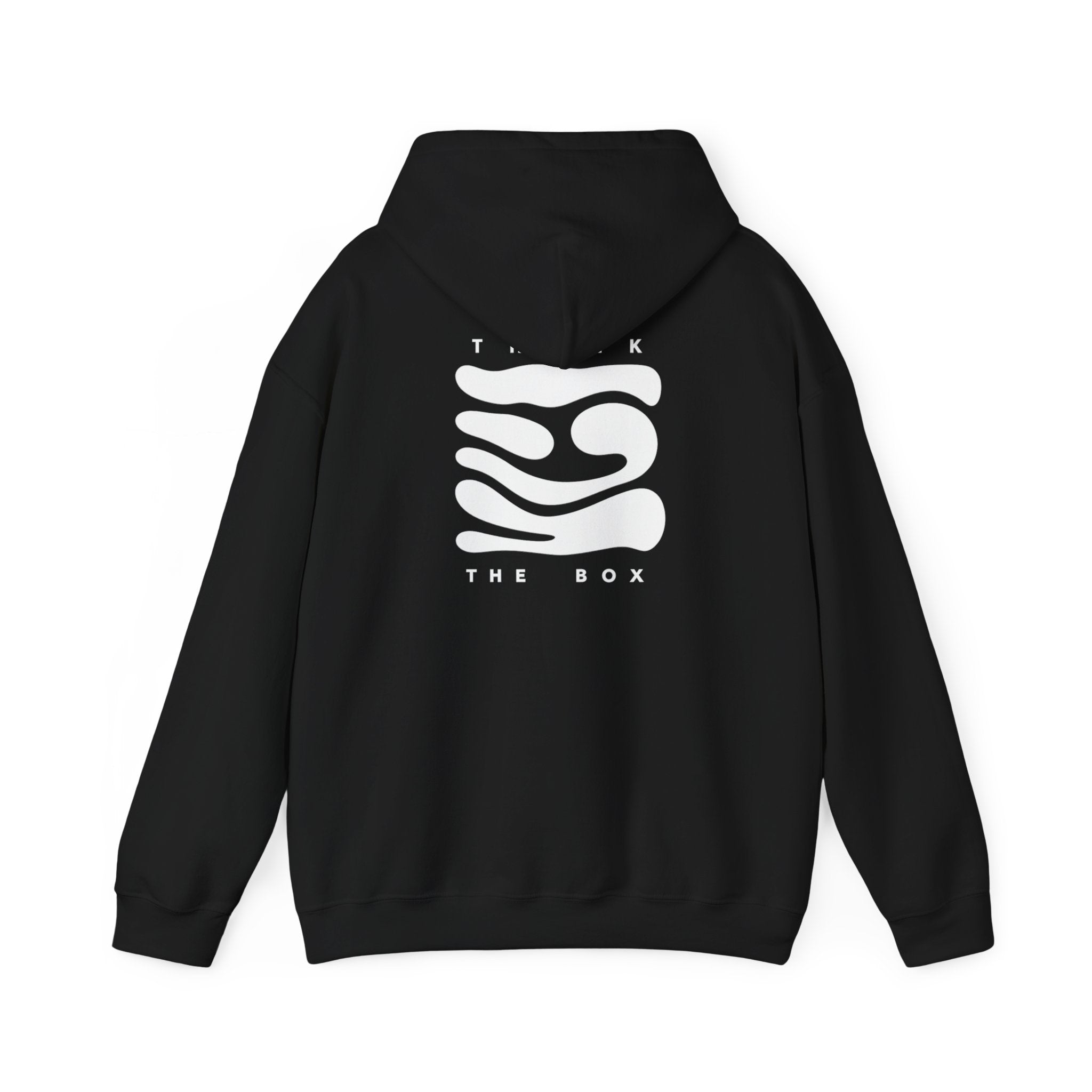 Hoodie — Minimal 'Think Outside The Box' Abstract Logo Pullover