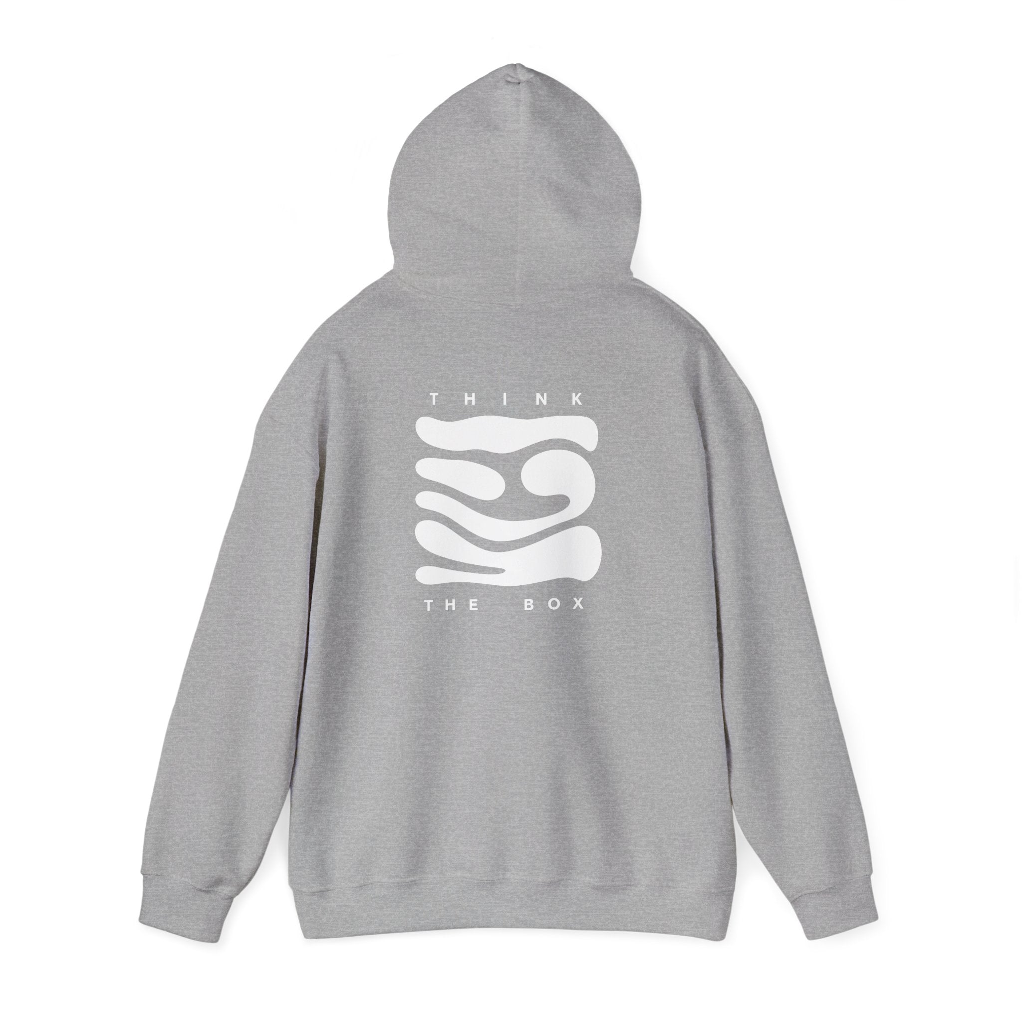 Hoodie — Minimal 'Think Outside The Box' Abstract Logo Pullover