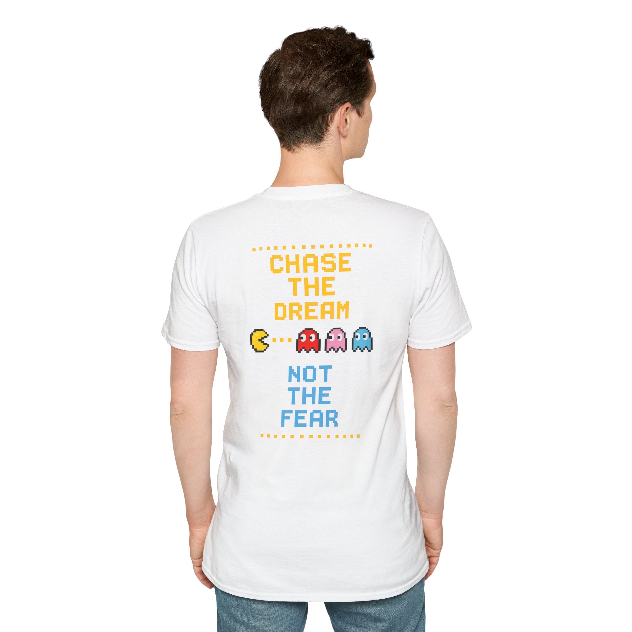 Pac-Man Maze Tee — Retro Arcade "RUN" Graphic T-Shirt