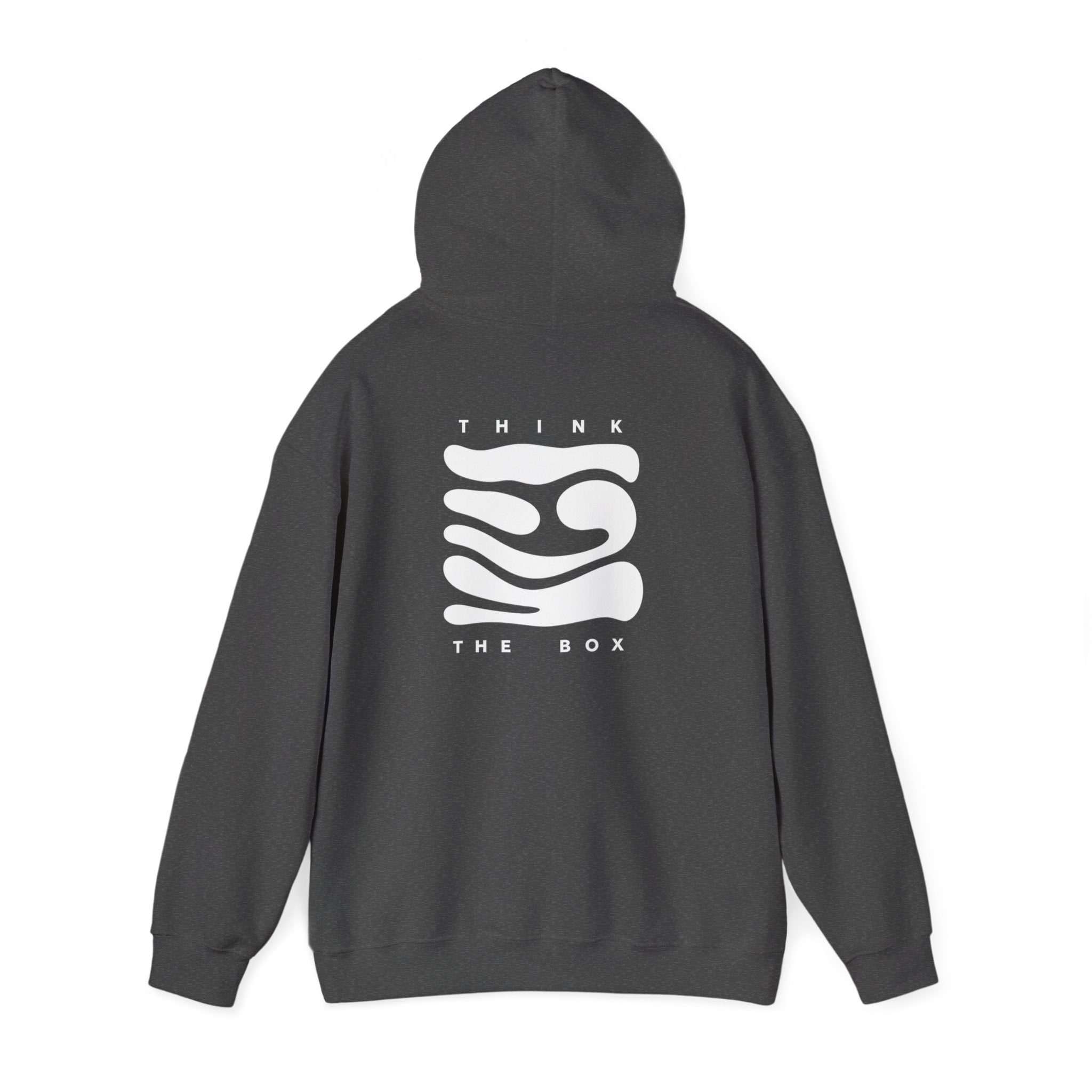 Hoodie — Minimal 'Think Outside The Box' Abstract Logo Pullover