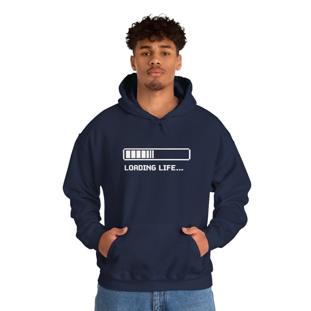 Loading Life Hoodie — "Please Wait, Good Things Take Time" Comfort Hoodie