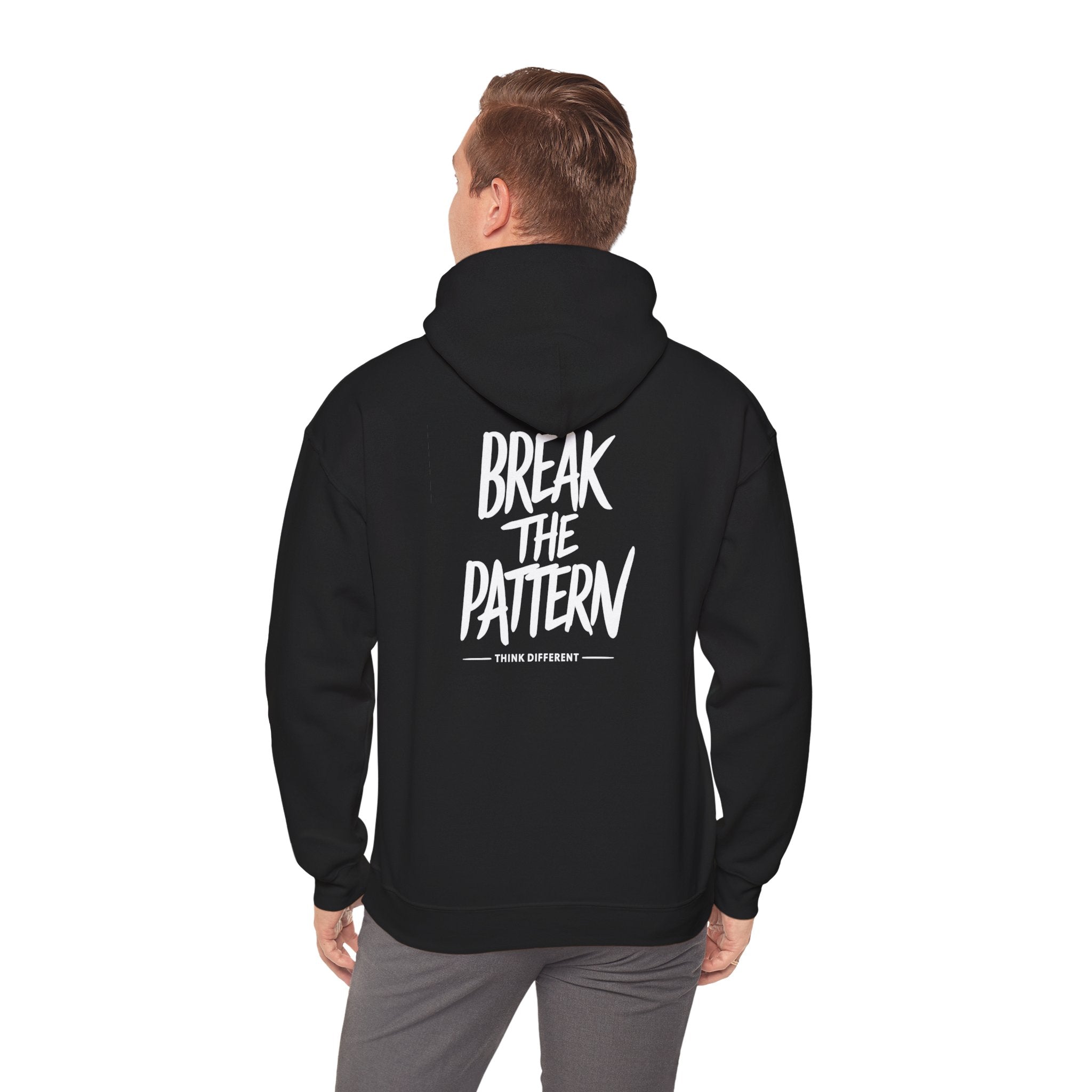 Break the Pattern Hoodie — Motivational Graphic Pullover