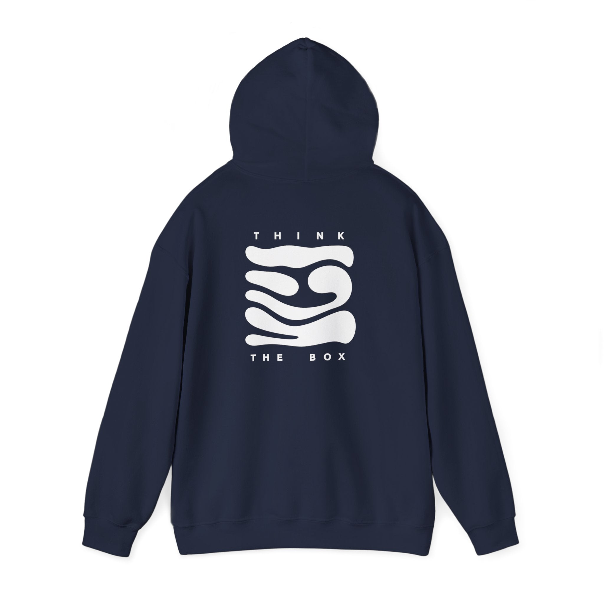 Hoodie — Minimal 'Think Outside The Box' Abstract Logo Pullover