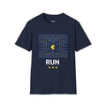 Pac-Man Maze Tee — Retro Arcade "RUN" Graphic T-Shirt