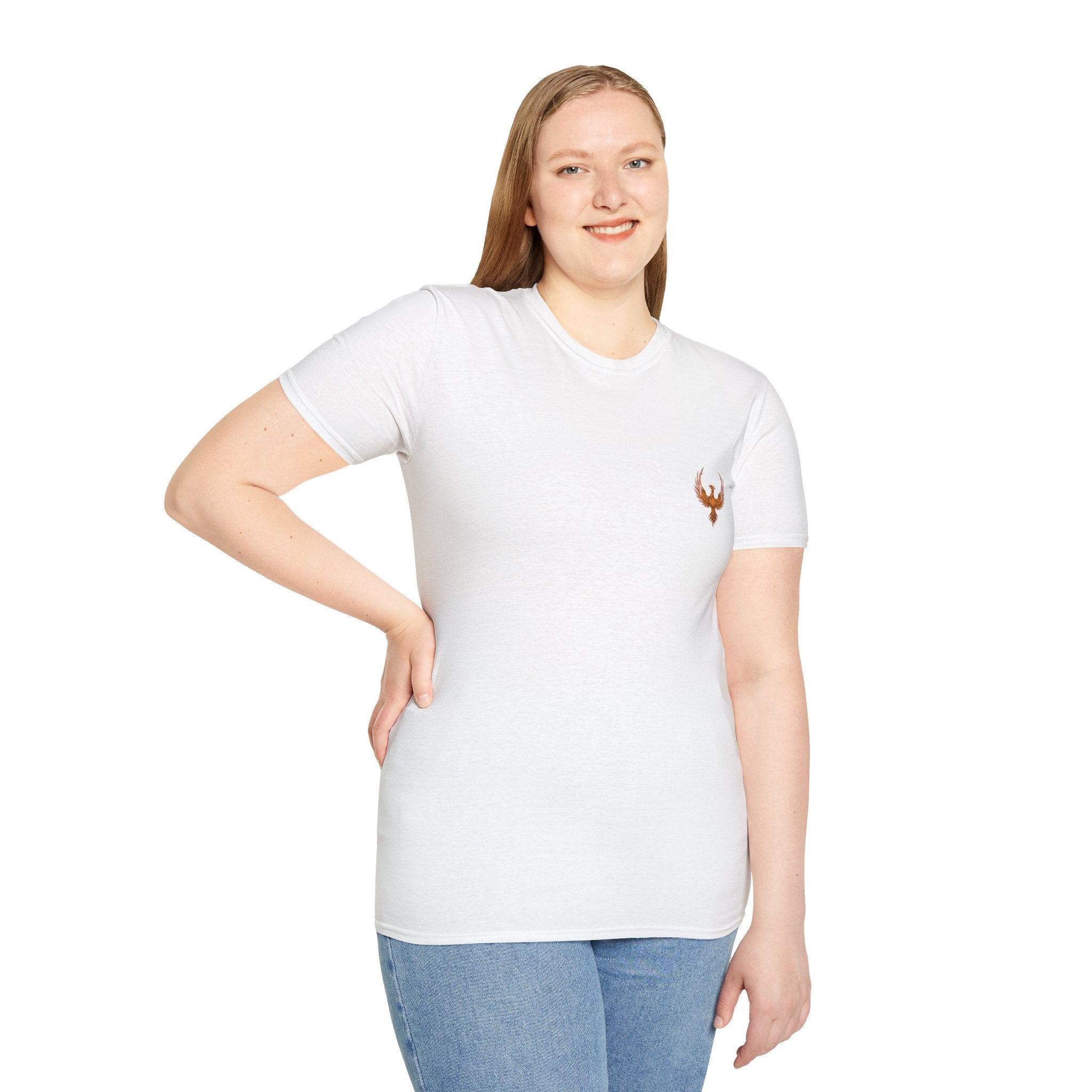 Rebirth T‑Shirt — Minimal Fiery Bird Graphic