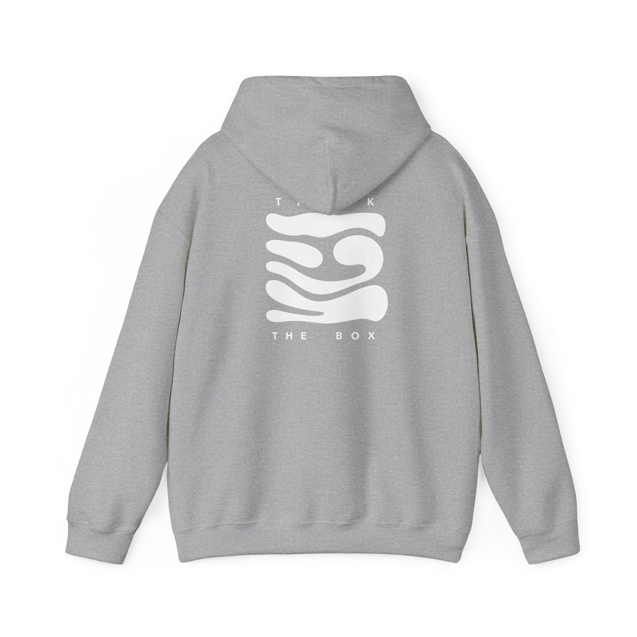 Hoodie — Minimal 'Think Outside The Box' Abstract Logo Pullover