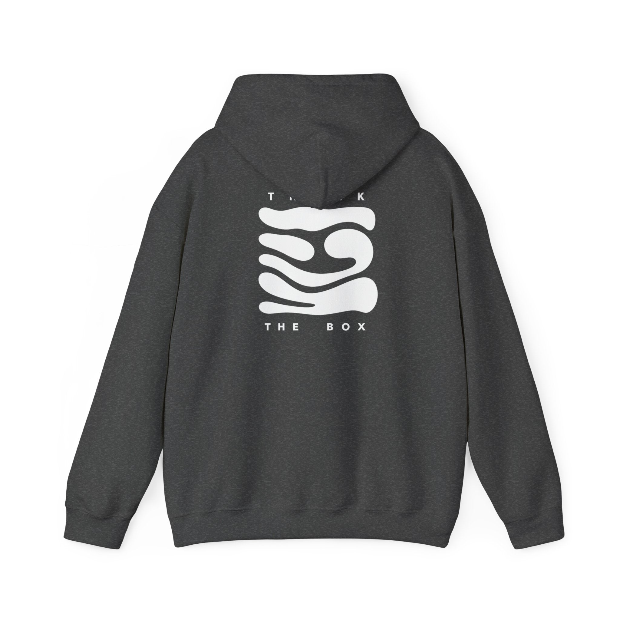 Hoodie — Minimal 'Think Outside The Box' Abstract Logo Pullover