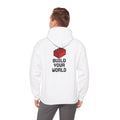 Hoodie — "Build Your World" Pixel Brick Hoodie