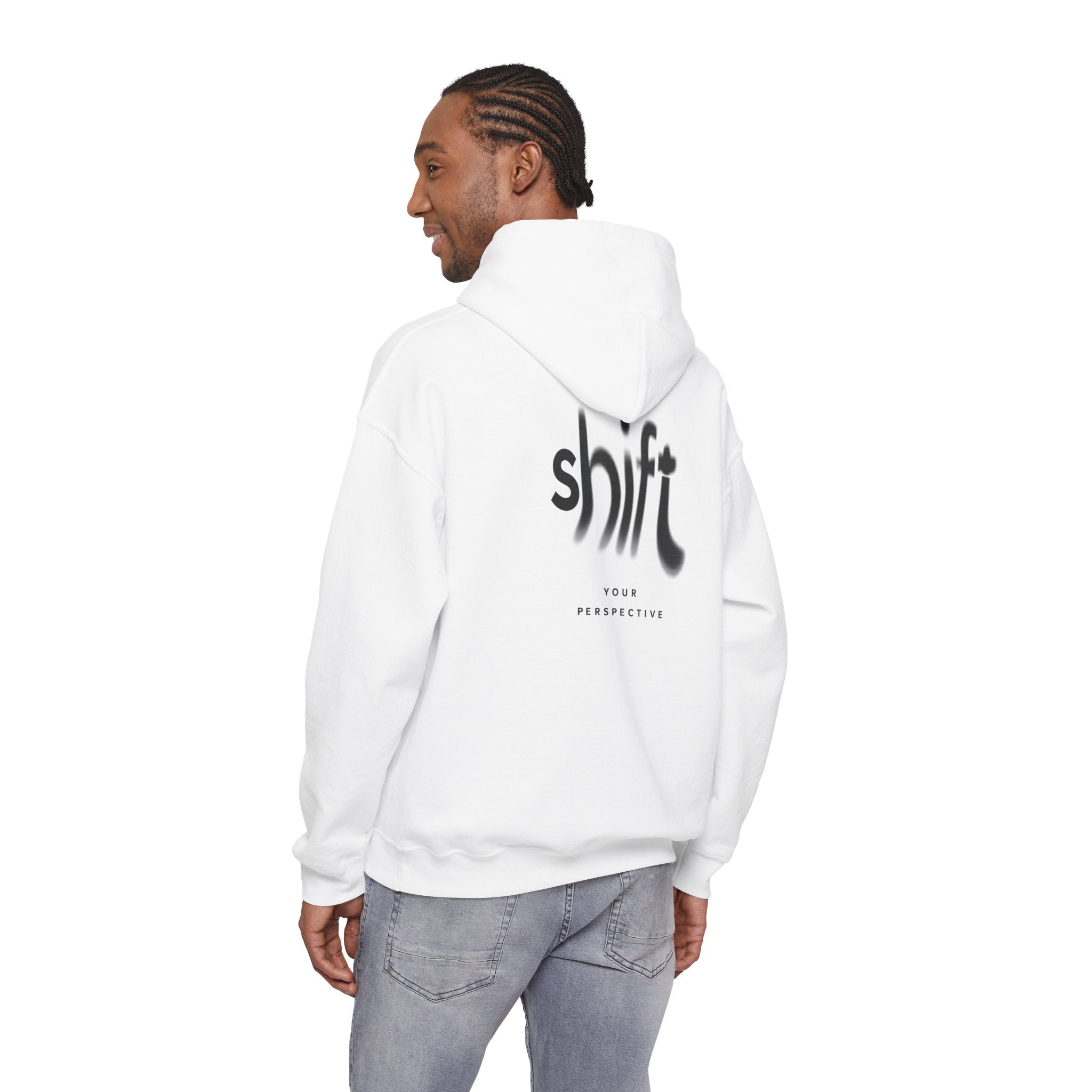 Hoodie — "Shift Your Perspective" Minimal Logo Pullover